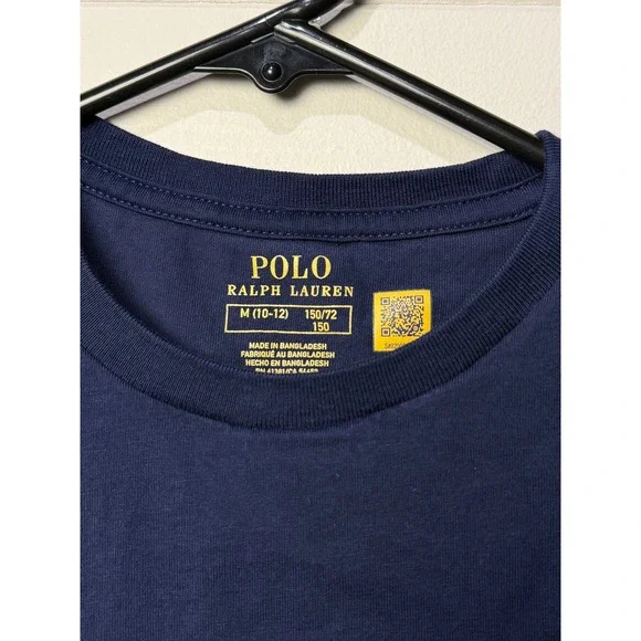 Polo Ralph Lauren Kids Navy Blue Dog Life Vest Graphic T Shirt Size M 8/10 - Picture 2 of 8